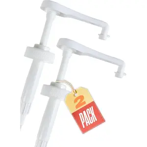Pump for Gallon Jug & 5 Gallon Bucket, Leakproof Heavy Duty Pump Dispenser for Laundry Detergent, Shampoo, Soap, Oil, Snow Cone Syrup, Popcorn Butter, Commercial Household Industrial Use (2pc)