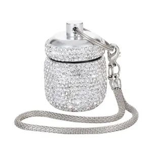 Travel Jewelry Box Pill Keychain Container Waterproof Portable Small Box Case Ring Holder for Jewelry Keychain Pill Holder Medicine Organizer Gift Ear