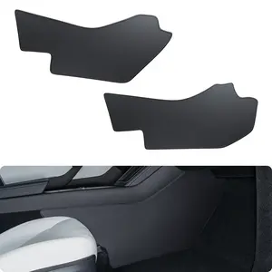 BASENOR 2025 2026 Tesla Model Y Center Console Side Anti-Kick Mats, Waterproof & Dust Resistant Protector Cover Front Seat Side Leather Pad for Model Y Refresh Juniper Interior Accessories 2PCS