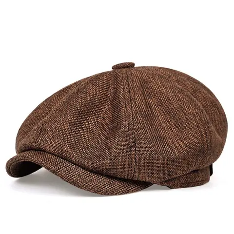 1 Piece Casual Basic Linen Beret Hat, Solid Color Portable Newsboy Cap for Men & Women, Fashion All-match Outdoor Hat, Elegant All-match Fashion Accessories for Daily Wear