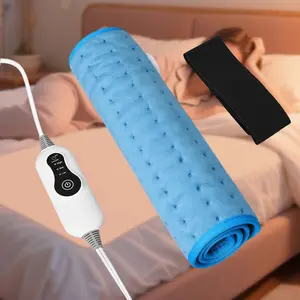 Large-size heating pad for full-body warmth, featuring 3 heat settings and wet/dry options. Ideal as a birthday gift, this portable design includes an elastic strap for comfortable use on the waist, legs, shoulders, abdomen, and other painful areas. Fleec