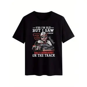 Stay Tucked Crew T-Shirt NASCAR Fan Dale Earnhardt T-Shirt Classic Black Cotton Tee For Men Comfortable Summer Wear Fashion Menswear