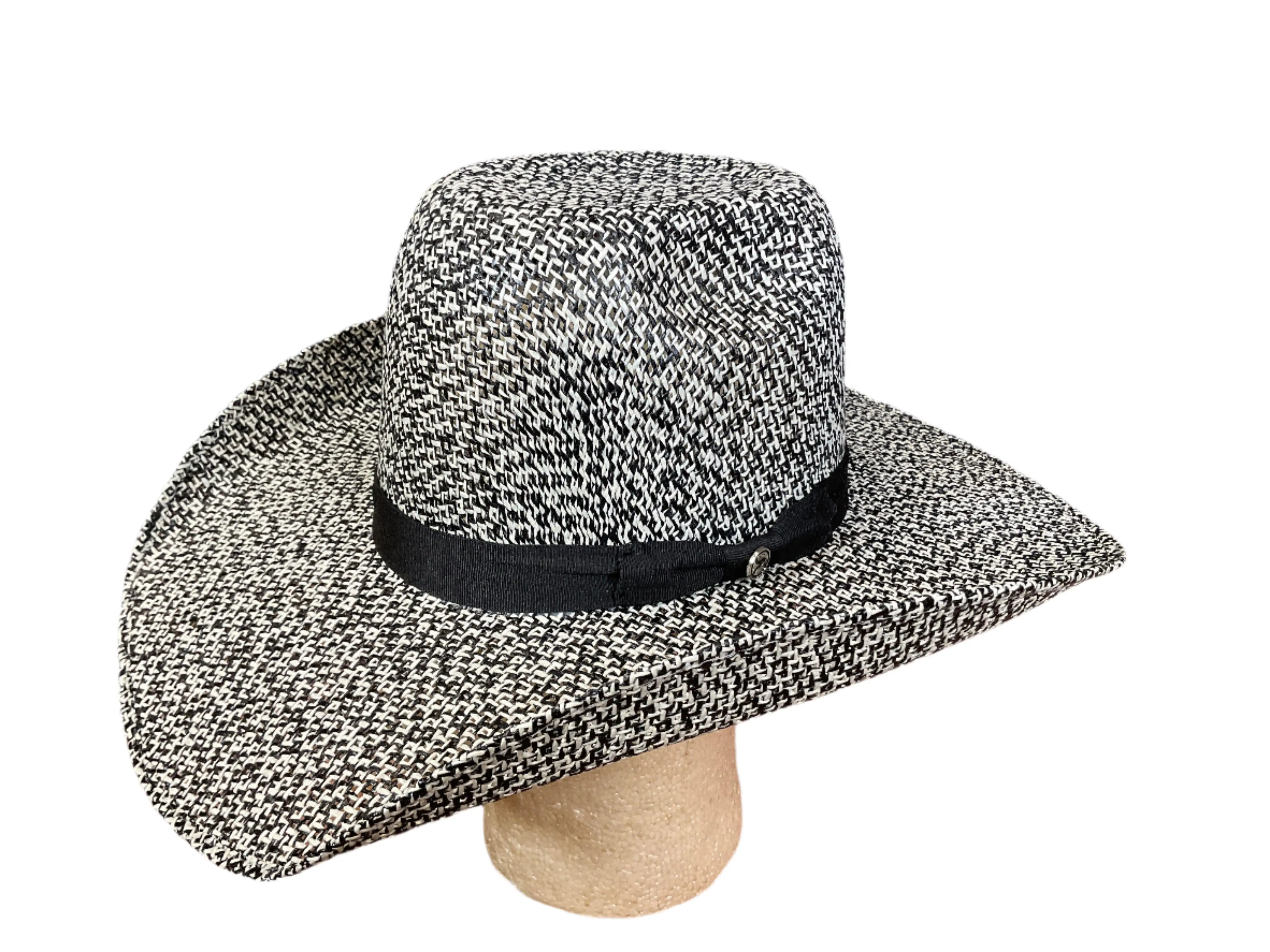 Hooey by Resistol Del Rio K Black/White Straw Cowboy Hat RSHODRK8342M