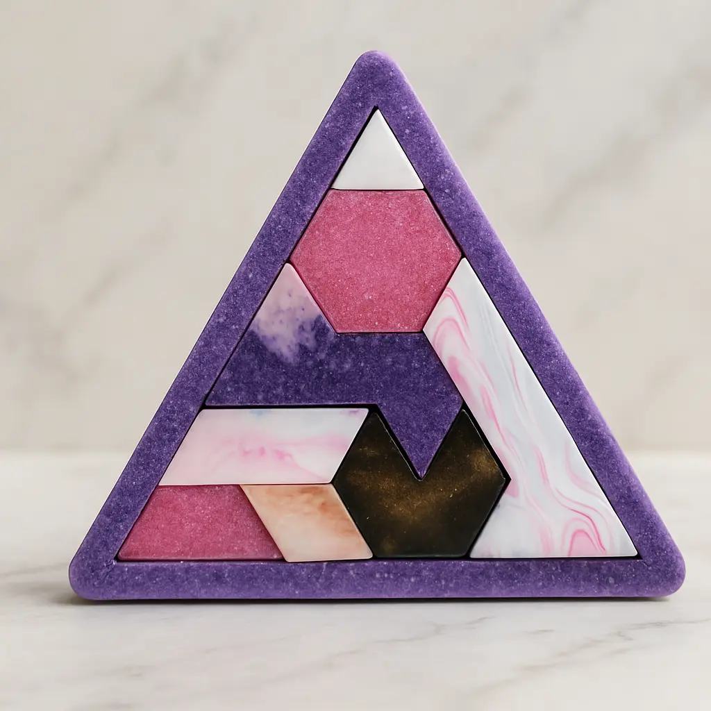 Petal Prism-Triangle Resin Puzzle