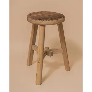 Vintage Elm Stool