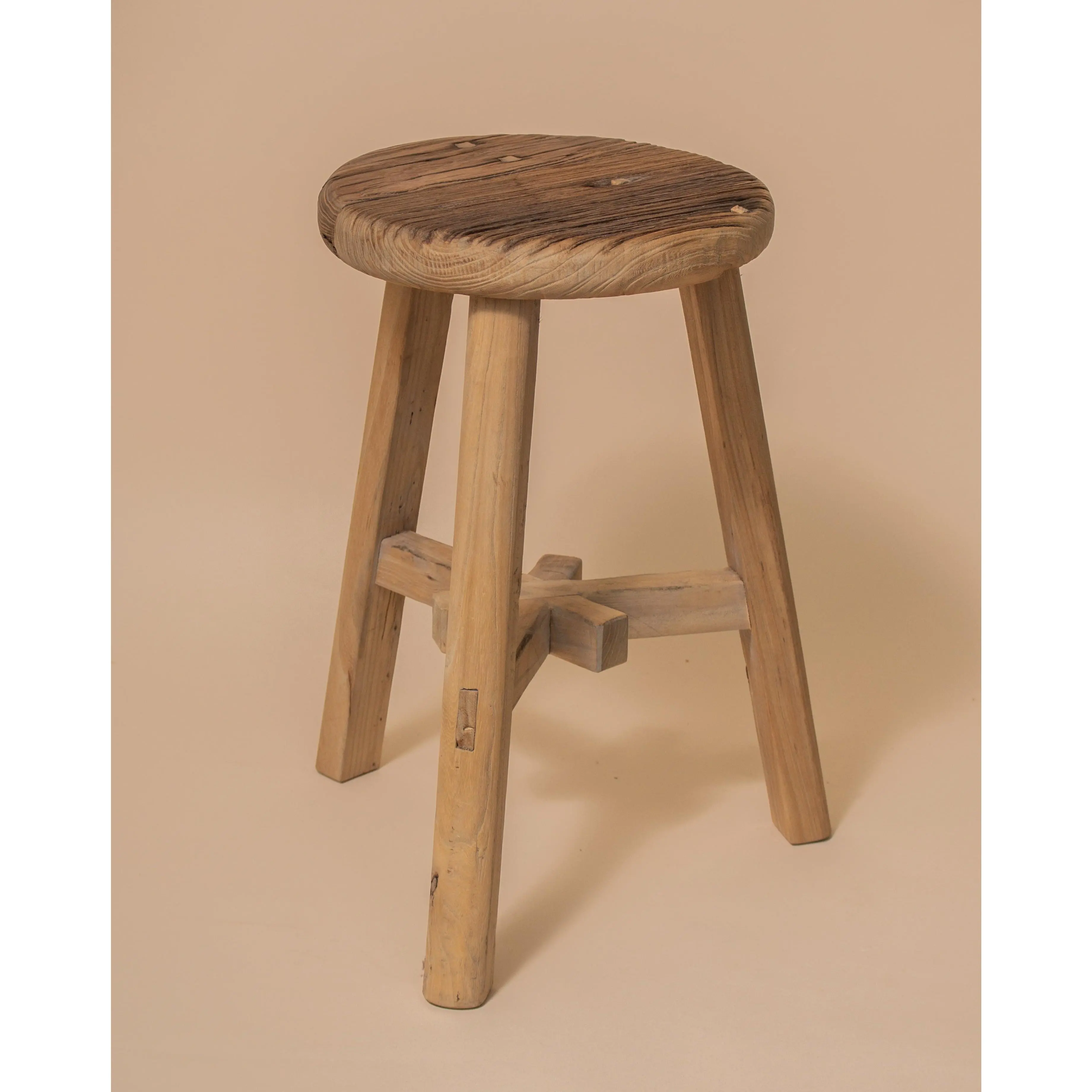 Vintage Elm Stool