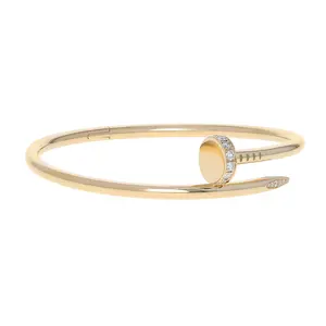 Pre-owned Cartier Juste Un Clou Bangle Bracelet Size 18