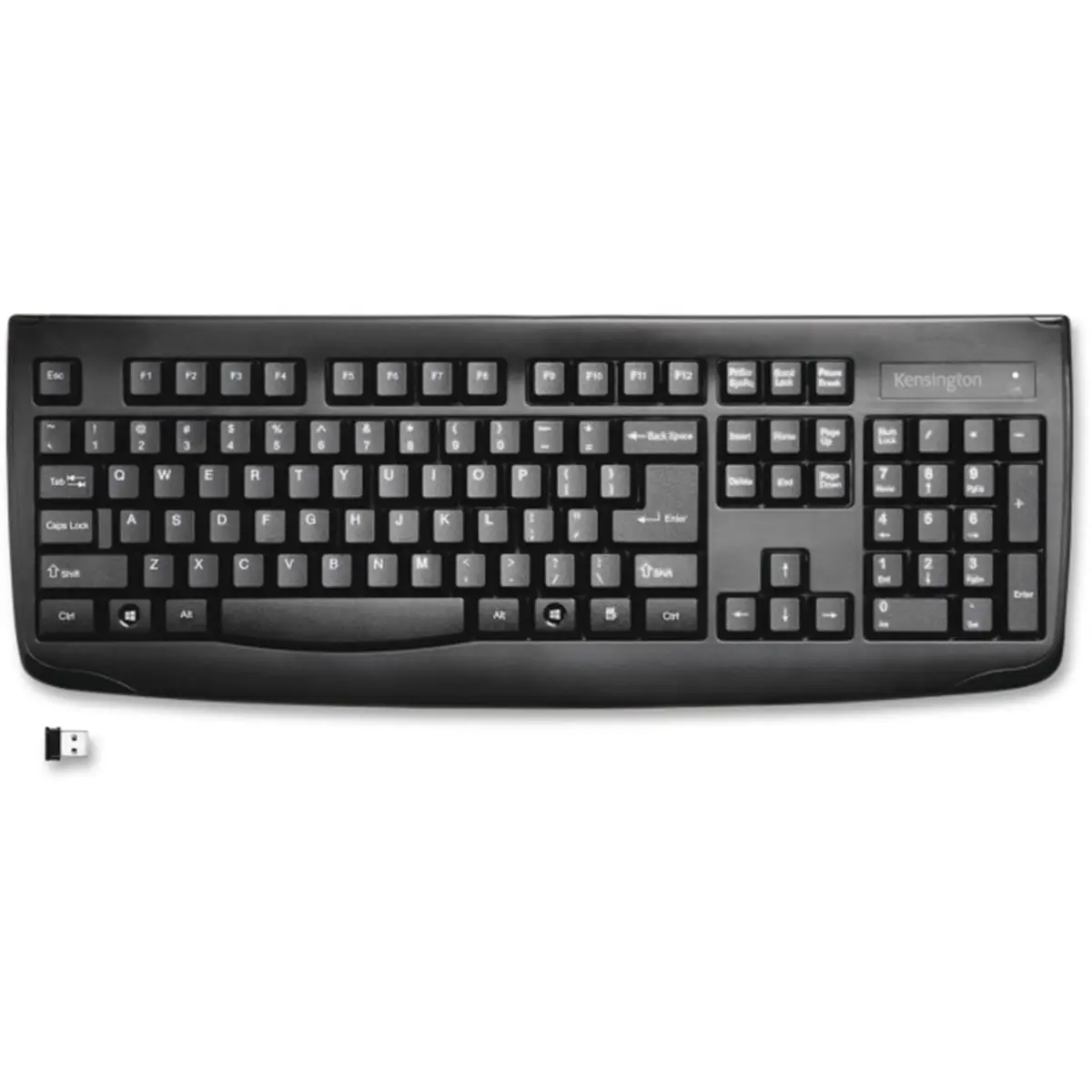 Kensington Pro Fit Wireless Office Keyboard (KMW72450) - Black, Full-Size Familiar Layout, Thin Membrane, Plug-and-Play, Business Keyboard for Mobility Freedom