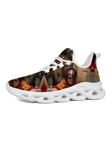 Men's Horror Theme Print Casual Shoes, Unique Art Style Graffiti Design, Comfortable Durable Sports Shoes, Streetwear Essential