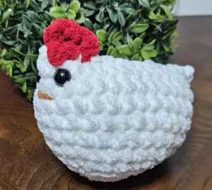 Amigurumi Crochet Chicken, Soft Chicken Plushie, Stuffed Chicken Amigurumi Plushie, Gift Present Birthday Christmas