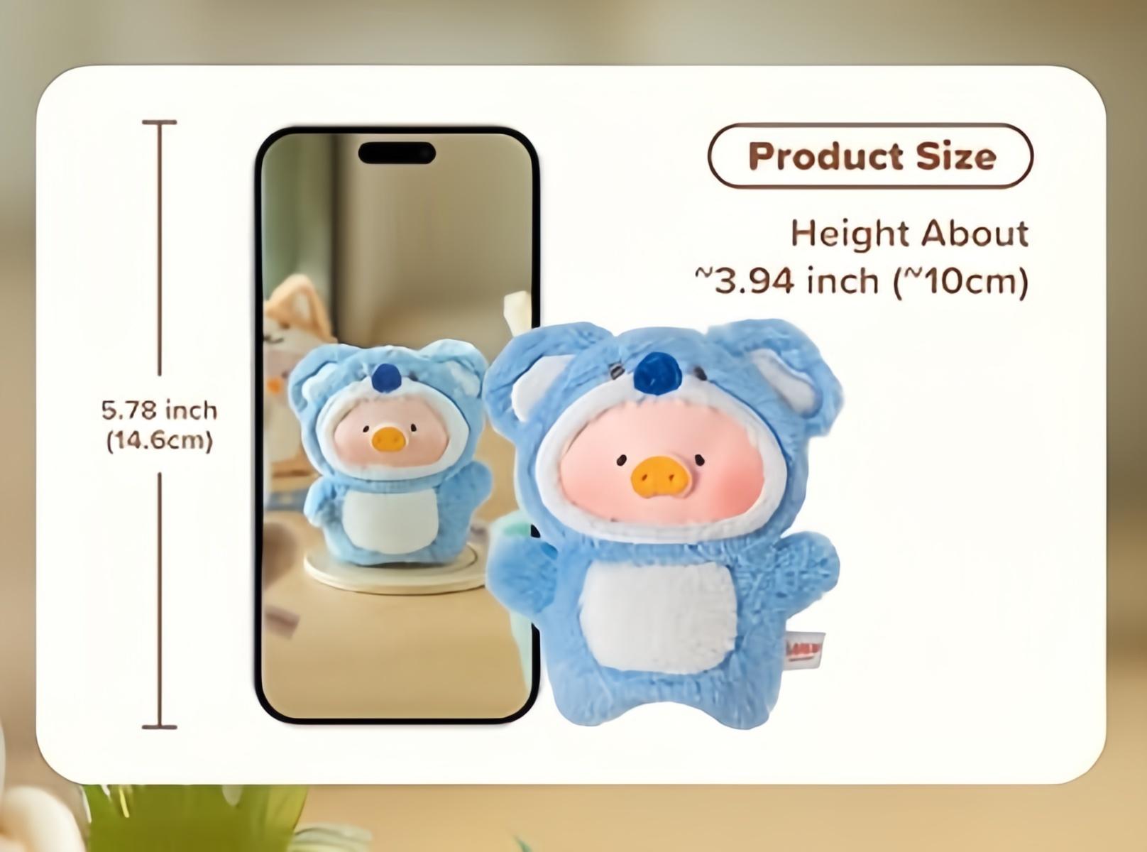 Lulu Piglet Series Dolls Actor Performance Series Fur Keychain Doll Finger Puppet Toy Cute Animal Secret Box Collection Decoration Item Birthday Gift Single