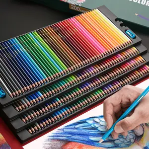 Professional 48/72/120Colors Oil-Based Colored Pencils Set with 48 Slot Pencil Case for Hand-Drawn Sketches & Drawing Rich Vibrant Colors Ideal for Artists Students anime design adult color