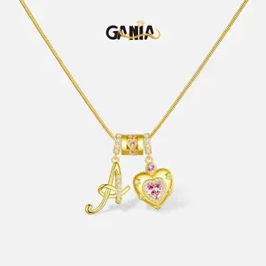 GANIA 18K gold custom-made A-Z letter style necklace is a beautiful and exquisite gift suitable for occasions such as Valentine's Day, weddings, birthdays, etc. It is imbued with religious significance, waterproof, and free of allergenic components.