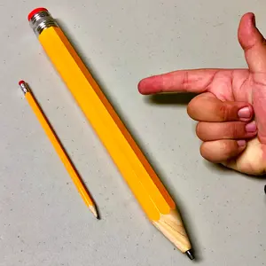 World’s BIGGEST Pencil - funny gift - Wooden Giant Pencil with Eraser that actually WRITES