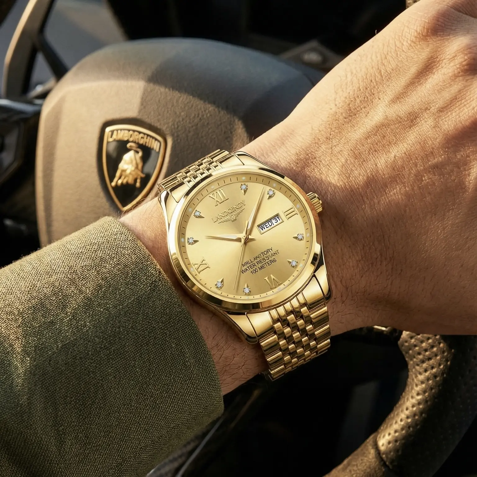 Men's Luxury Gold Watch High end Quality Waterproof Day-Date Display Night Vision Luminescent Hands Classic Dress Watch for Business Casual Outdoor Birthdays Men's accessories Teenage men's gifts - TikTok Shop Men's Luxury Gold Watch High end Quality Waterproof Day-Date Display Night Vision Luminescent Hands Classic Dress Watch for Business Casual Outdoor Birthdays Men's accessories Teenage men's gifts - TikTok Shop