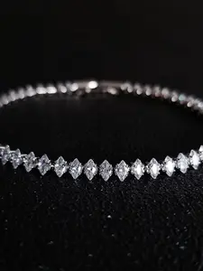 Super shiny and dazzling tennis bracelet with a unique design, 3X6mm, popular cross-border high-end jewelry