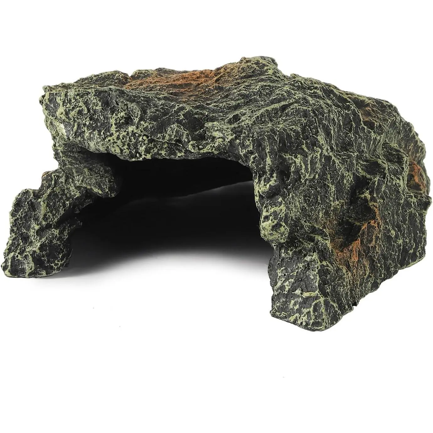 IBWell Resin Reptile Rock Cave, Lizard Tank Décor, Gecko Hide Reptile Hideout for Small Turtle Accessories for Tank, Leopard Gecko, Lazard Hideout