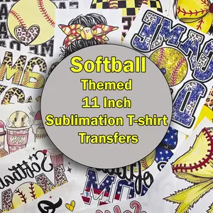 11-Inch Softball Theme Sublimation Transfer – Requires Heat Press or Cricut Press