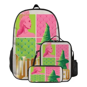 Wicked 17" Backpack Bundle | 3-in-1 Waterproof Set (Insulated Lunch Bag + Pencil Case) | School & Holiday Gift-Ready | Machine-Washable + Padded Straps Fashion