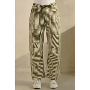 Washed Vintage Rope String Pants