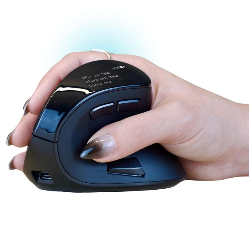 Om Handshake Vertical Mouse | Wireless Rechargeable Silent Click Micro ...