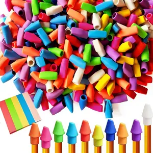 Pencil Top Erasers Bulk Cap Erasers for Pencils, 500 Pack Eraser Cap Pencil Eraser Toppers, School Supplies for Teachers Sudents Classroom Home and Office