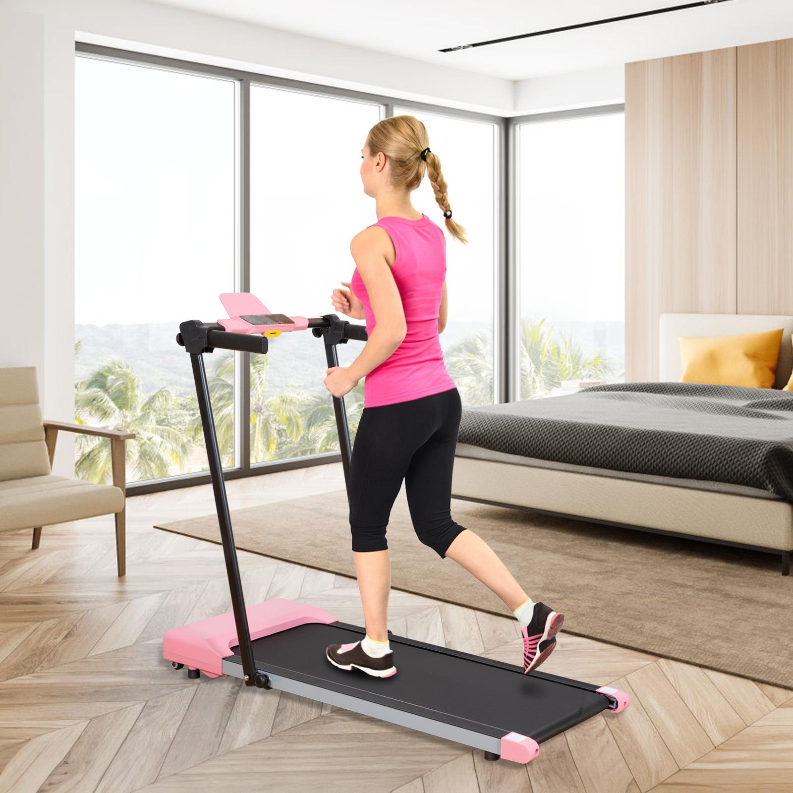 Treadmills for Home,  300 lbs Weight Capacity,Treadmill with LED for Walking & Running ,Run 1–7.6 mph,Walk 1–3.8 mph