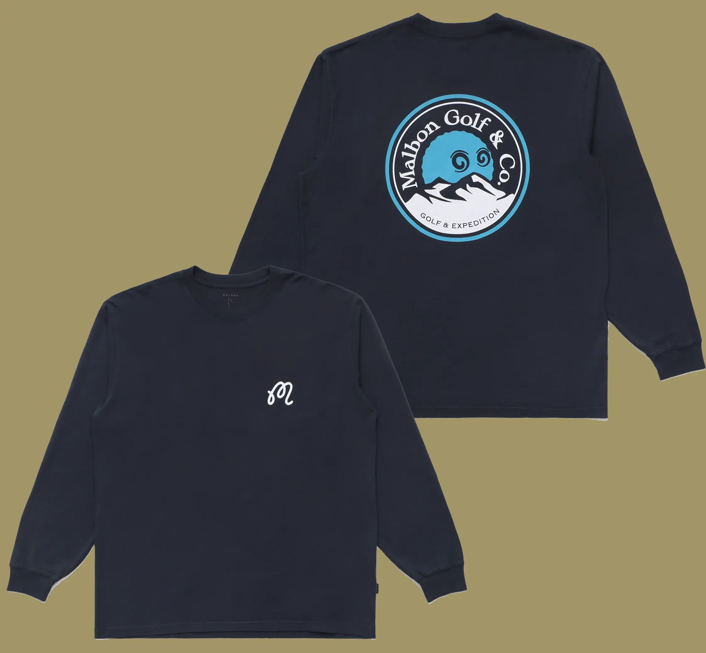 Malbon Golf Expedition Long Sleeve Shirt, Vintage Mountain Golf T-Shirt, Minimalist Streetwear Graphic Tee, Trendy Golf Apparel, Gift for Golfer