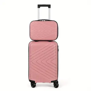 Hot selling styles 2pcs Lightweight Luggage Set, Portable Travel Suitcase With Aluminum Alloy Handle And Password Lock