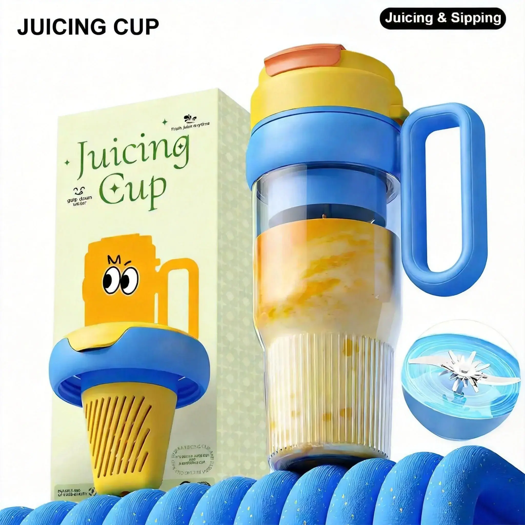 Tumbler Blender with 33oz, Cordless Smoothie Maker & Tumbler 2-in-1, Ice Crushing, USB Rechargeable for Gym, Travel & Daily Use，Perfect Gift for Back-to-School,Holidays & Birthdays