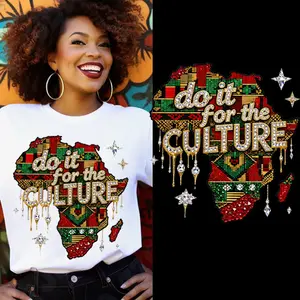 "Do It For The Culture" DTF Transfer - Juneteenth Black History Vibes - For The Culture · For The Future - Suitable For T-shirts, Bags & Fabric Decor, Washable Iron-On Stickers, African American Pride Heat Transfer Stickers