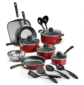 Tramontina Primaware 18 Piece Non-stick Cookware Set, Red