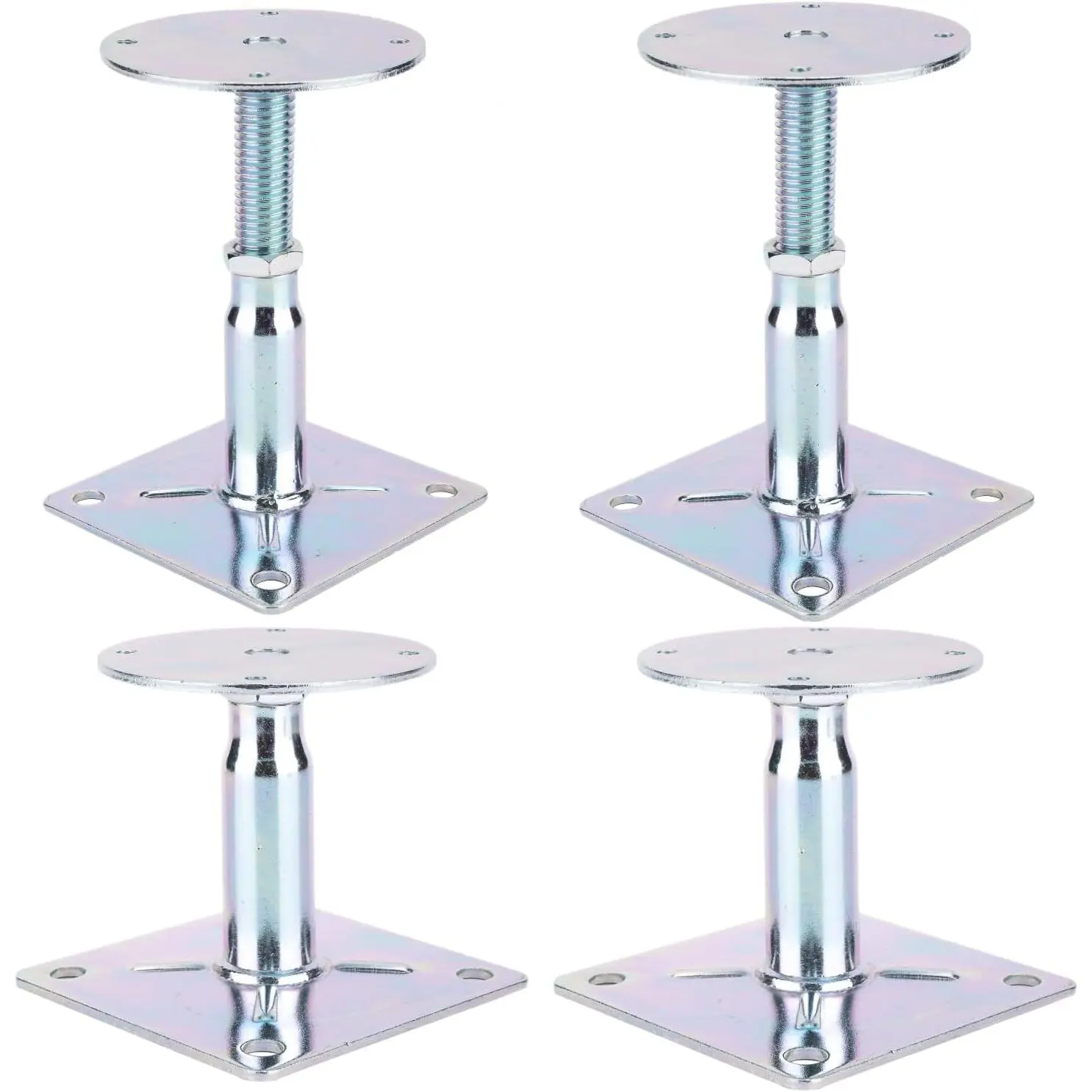 4 Pack Adjustable Floor Jack, 3.5 to 6 Inch, Mini Screw Jack, RV Step Stabilizer, House Leveling