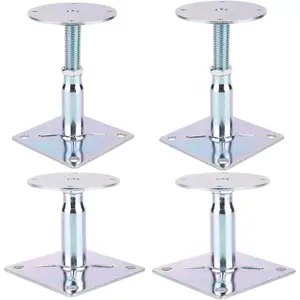 4 Pack Adjustable Floor Jack, 3.5 to 6 Inch, Mini Screw Jack, RV Step Stabilizer, House Leveling