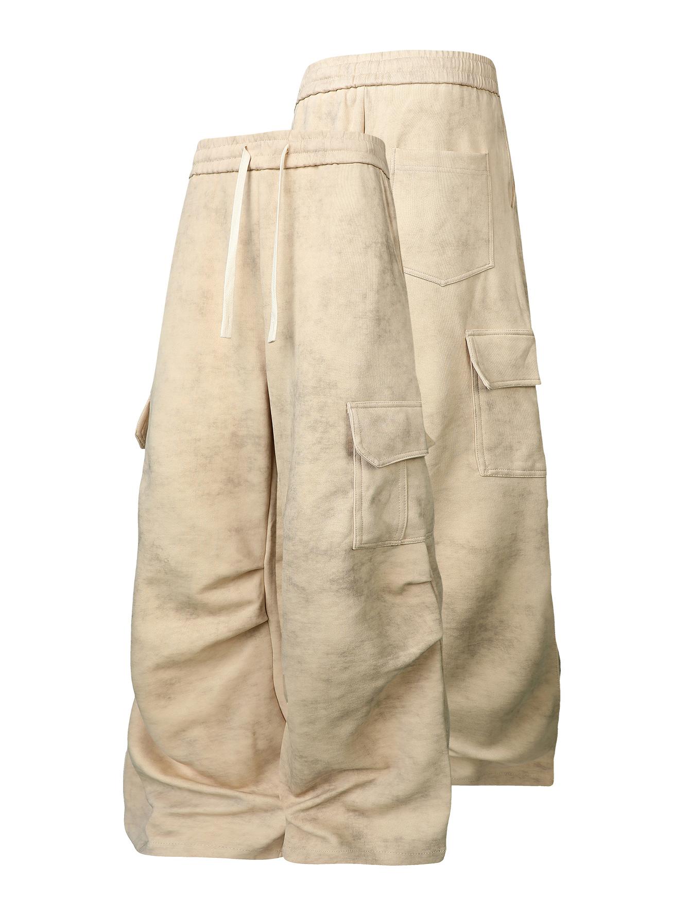 CCCMAI Men's Camouflage Multi-Pocket Cargo Pants Loose Fit Casual Drawstring Trousers for Daily Wear Fashion Athletic Long Pants for Autumn Winter Essential Menswear for Outdoor and Street Style