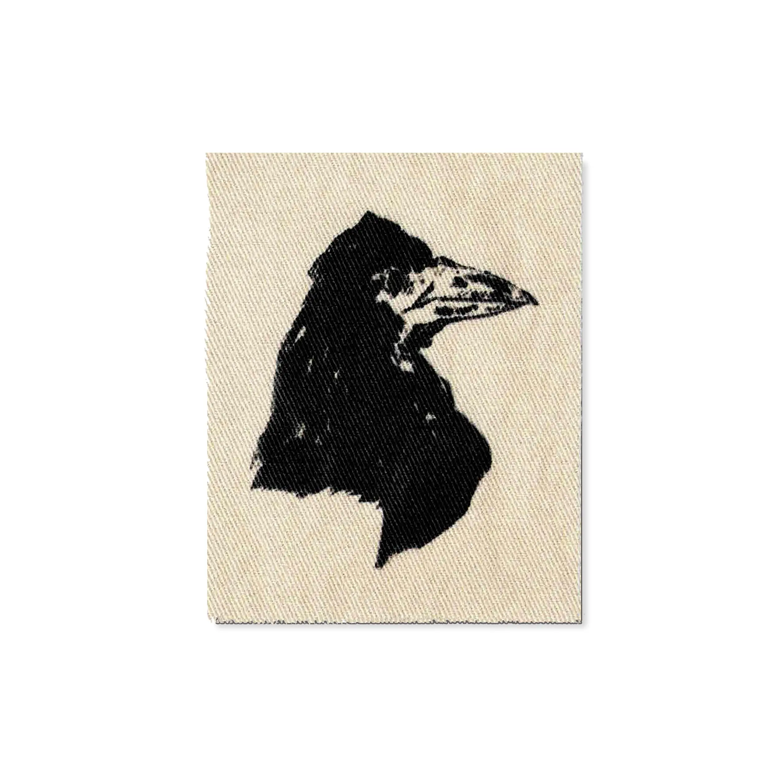 Raven's Head Sew-On Fabric Patch