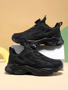 Trendy Boys' Fashion Versatile Sports Casual Shoes, Athletic Shoes, Lightweight Comfortable Outdoor Running Shoes, PU Leather, Sporty Style, All Seasons