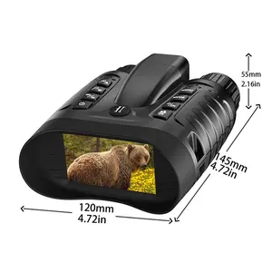 Night Vision Goggles, 4K Full Night Vision Binoculars for Adults, 8X Digital Zoom 7-Level IR Night Vision Binoculars Vista 400-500m can Save Photo and Video for Camping and Outdoor Activities