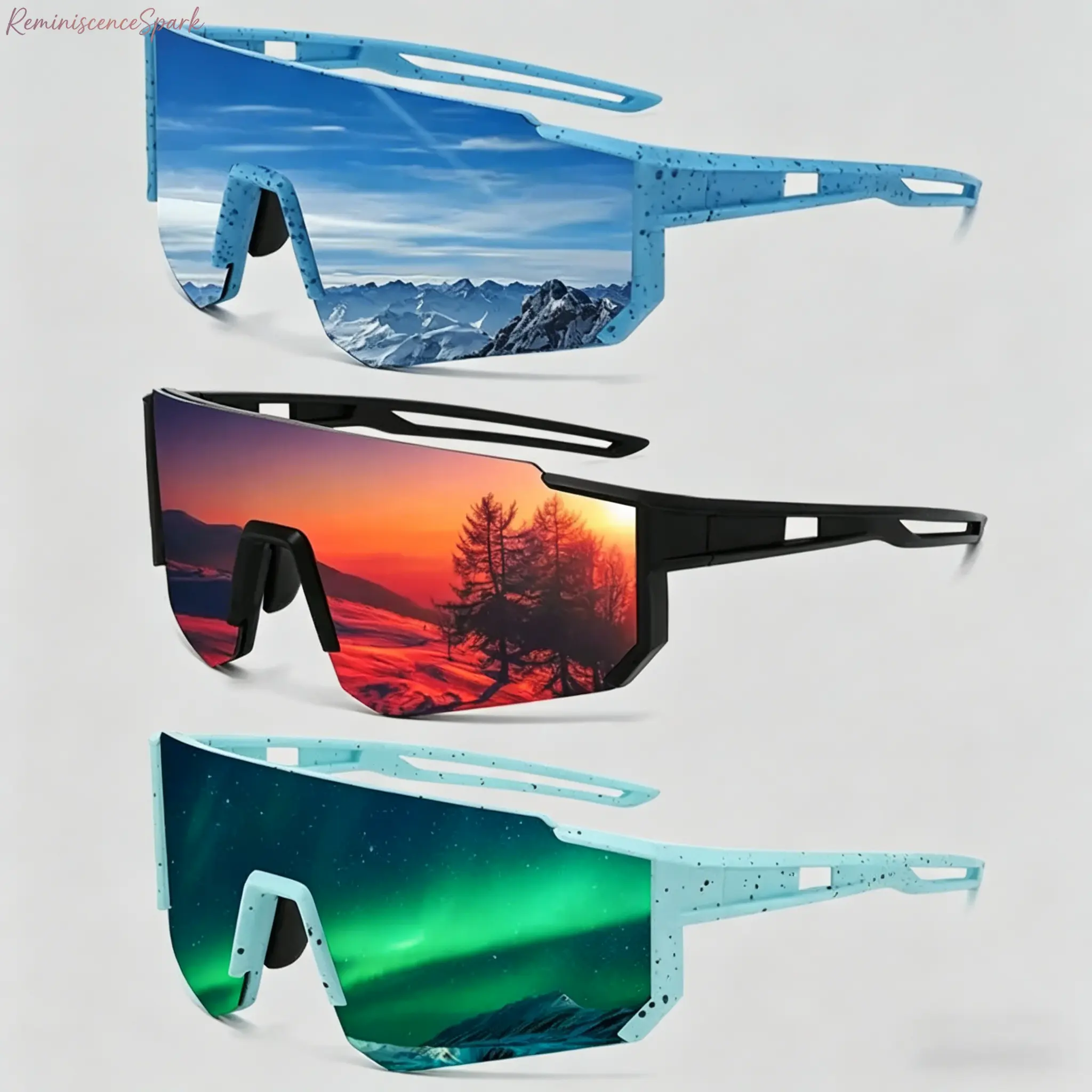 3 Pack Unisex UV400 Polarized Outdoor Sports Glasses, Windproof durable protective design for men and women, all-match casual eyewear to fit summervibes, suitable for outdoor sports, beach vacation, daily travel and outdoor leisure activities