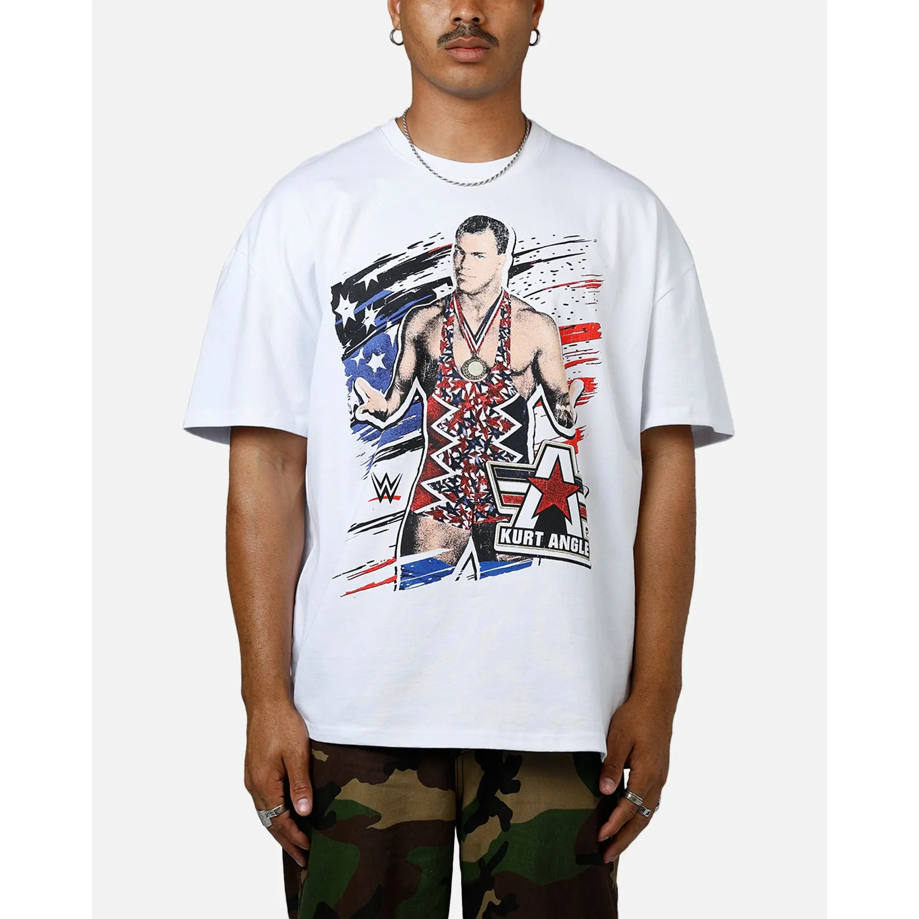 Culture Kings X WWE Kurt Angle Ruthless Aggression Vintage T-Shirt White