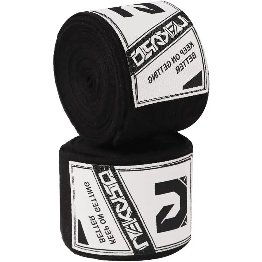 Boxing Hand Wraps, 160-Inch Breathable Elastic Cotton with Thumb Loop & Adjustable Hook and Loop Velcro Closure for MMA & Muay Thai, 160 Inches, Moisture-Wick, Breathable & Moisture Wicking, Easy Diy Wrapping, Mma Training, Full Cover, Adjustable Wrap, Ka