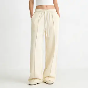 WOMen's Winter Lined Casual Pants with Drawstring Waistband, perfect for winter wear at home or outdoors. Keeps you warm in winter and breathable in summer. Features a vertical line design that slims the silhouette and conceals thicker thighs.
