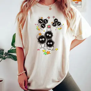 Studio Ghibli TShirt, Soot Sprites T-Shirt, Susuwatari Shirt, Ghibli Gift, Soot Sprites Hoodie, Anime Fan Gift