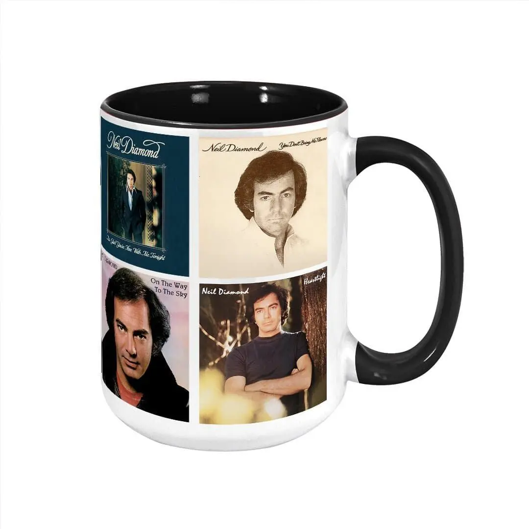 Neil Diamond Album Covers Mug, Retro Discography Coffee Cup, Sweet Caroline  Fan Gift, Soft Rock Music Decor - TikTok Shop