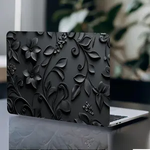 2PC European Floral Laptop Art Decal Case, Universal Netbook Skin Sticker Non-reusable Laptop Skin Sticker Decal Waterproof and