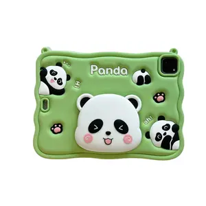 Cute Panda Pattern Tablet Case with Kickstand, Soft Silicone Tablet Protective Cover, Tablet Protector, Tablet Casing for iPad 7th 8th 9th 10th Air 4/5