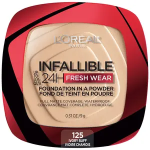 L'Oreal Paris Infallible Up To 24h Fresh Wear Foundation In A Powder  Ivory Buff 0.31oz Ivory Buff Ivory Buff