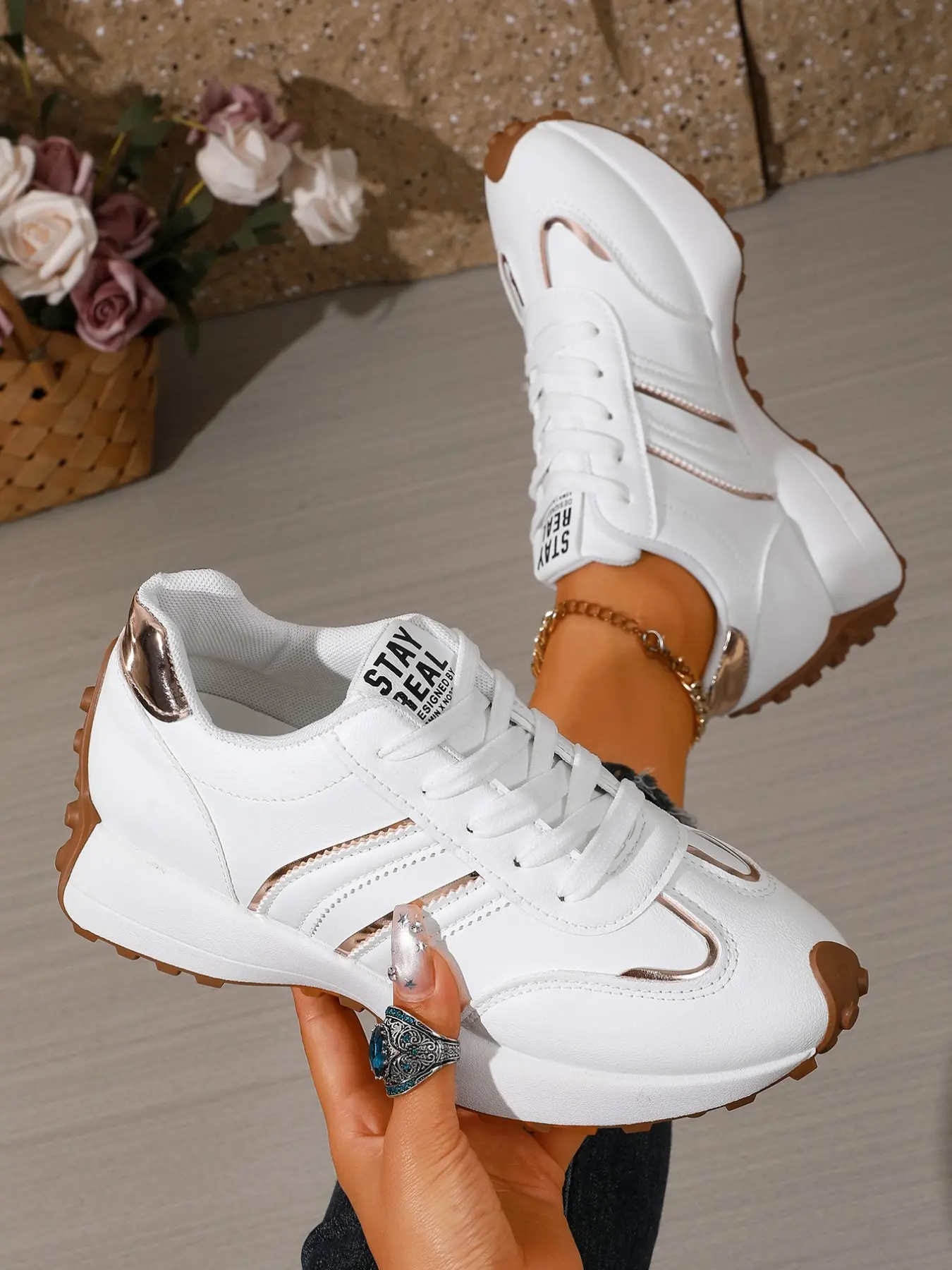 Spring New Genuine Leather Agony Shoes for Women, 2026 Hot Dad Shoes, Thick Sole Height Increase, Sporty Casual Sneakers, Platform Sneakers, Height Increasing Sneakers