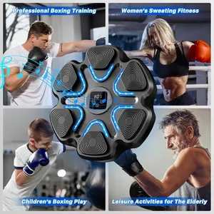 2026 Music Boxing Machine for Kids and Adults, Wall Mounted Bluetooth Punching Trainer with Boxing Gloves, Intelligent LED Boxing Target Workout Machine for Teenagers Boys Girls