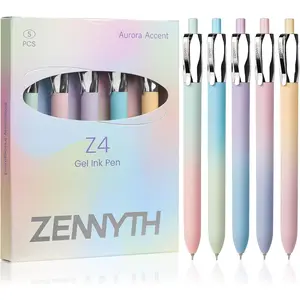 Gel Pens,5Pcs Fine Point Smooth Writing Pens,0.5mm Quick Dry Black Ink for Journaling,Writing,Note Taking,Office&School Supplies,Aesthetic Desk Accessories Gifts for Women